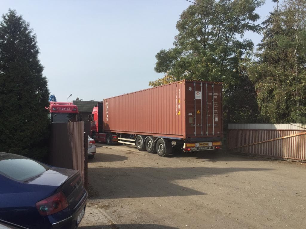 Container yard and loading gate in Poland