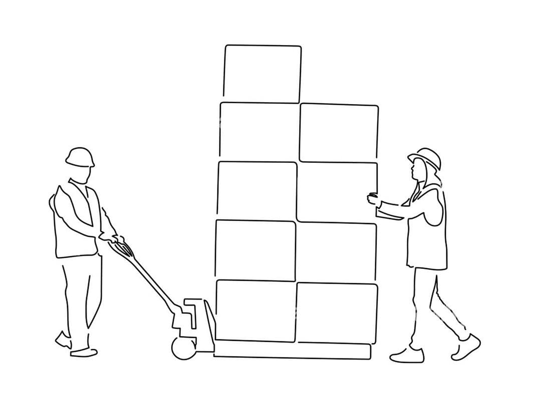 Pallet storage rental with service