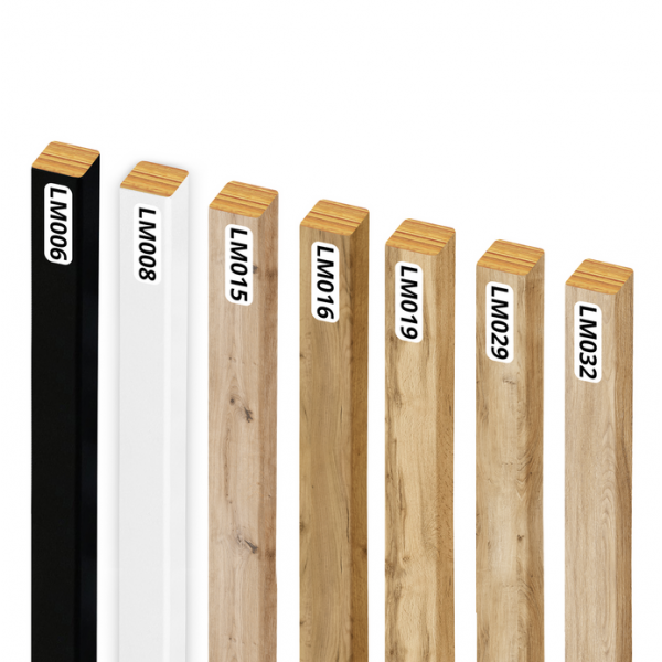 Wall Slat Samples — Premium 3D Slim S (7 finishes)